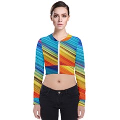 Rainbow Zip Up Bomber Jacket by NSGLOBALDESIGNS2