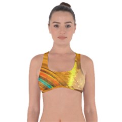 Orange Pink Sketchy Abstract Arch Got No Strings Sports Bra by bloomingvinedesign