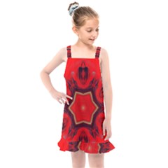 Chakra Art Heart Healing Red Kids  Overall Dress by Simbadda