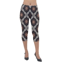 Texture Background Pattern Lightweight Velour Capri Leggings  by Simbadda