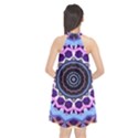 Mandala Art Design Pattern Halter Neckline Chiffon Dress  View2