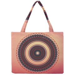 Ornamental Shape Concentric Round Mini Tote Bag by Simbadda