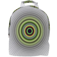 Fractal Mandala White Background Mini Full Print Backpack by Simbadda