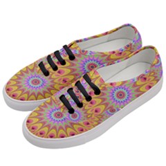 Geometric Flower Oriental Ornament Women s Classic Low Top Sneakers by Simbadda