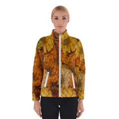 Yellow Zinnias Winter Jacket by bloomingvinedesign