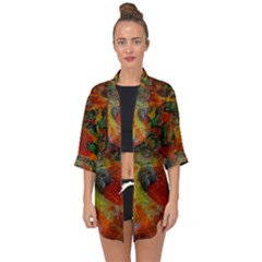 Pizza Open Front Chiffon Kimono by bloomingvinedesign