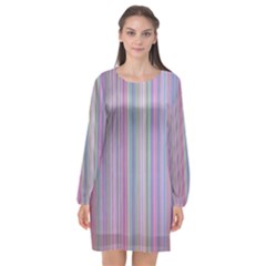 Broken Tv Screen Long Sleeve Chiffon Shift Dress  by dressshop