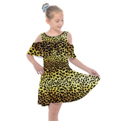 Leopard Version 2 Kids  Shoulder Cutout Chiffon Dress by dressshop