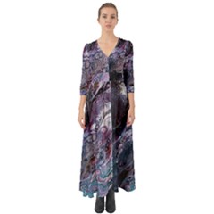 Planetary Button Up Boho Maxi Dress by ArtByAng