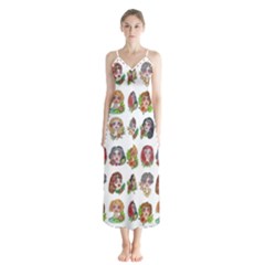 All The Petty Ladies Button Up Chiffon Maxi Dress by ArtByAng