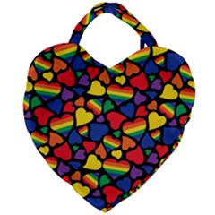 Prideheartsrepeat Giant Heart Shaped Tote by PrideMarks