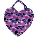 Genderfluid Pride Hearts; A cute GF Pride motif! Giant Heart Shaped Tote View1