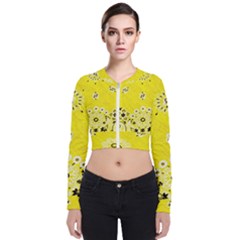 Grunge Yellow Bandana Zip Up Bomber Jacket by dressshop