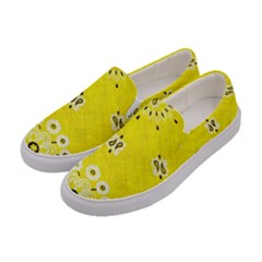 Grunge Yellow Bandana Women s Canvas Slip Ons by dressshop