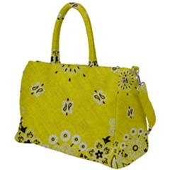 Grunge Yellow Bandana Duffel Travel Bag by dressshop