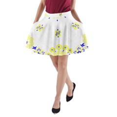 Faded Yellow Bandana A-line Pocket Skirt by dressshop