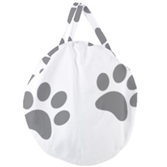 Pets Footprints Giant Round Zipper Tote by Hansue