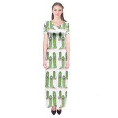 Prickle Plants Short Sleeve Maxi Dress by ArtByAng