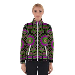 Flowers And More Floral Dancing A Happy Dance Winter Jacket by pepitasart