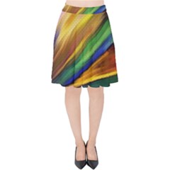 Graffiti Painting Pattern Abstract Velvet High Waist Skirt by Nexatart