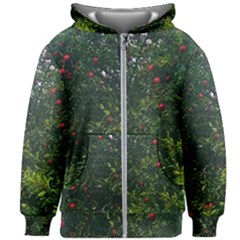 Apple Tree Close Up Kids Zipper Hoodie Without Drawstring by bloomingvinedesign