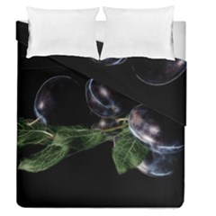 Plums Photo Art Fractalius Fruit Duvet Cover Double Side (queen Size) by Sapixe