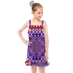 Digital Art Background Red Blue Kids  Overall Dress by Sapixe