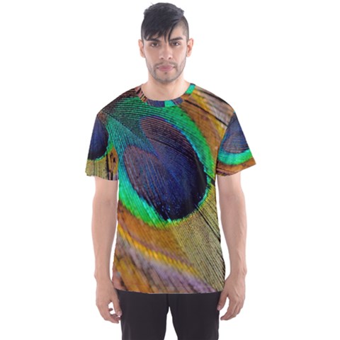 Bird Feather Background Nature Men s Sports Mesh Tee by Sapixe