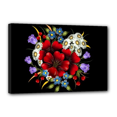 Flower Decoration Bouquet Of Flowers Canvas 18  X 12  (stretched) by Sapixe