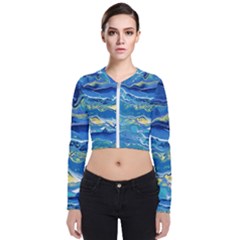 Sunlit Waters Zip Up Bomber Jacket by lwdstudio