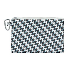 Massaging Kitties Houndstooth Pattern Canvas Cosmetic Bag (large) by emilyzragz