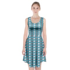 Swan Herd Houndstooth Pattern  Racerback Midi Dress by emilyzragz