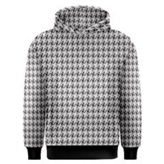 Luv Machine Robot Houndstooth Pattern Light Grey Men s Overhead Hoodie by emilyzragz