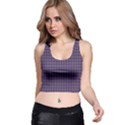 Luv Machine Robot Houndstooth Pattern (Purple) Racer Back Crop Top View1