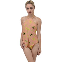 Bee A Bug Nature Wallpaper Go With The Flow One Piece Swimsuit by Sapixe