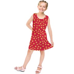 Pattern Stars Multi Color Kids  Tunic Dress by Sapixe