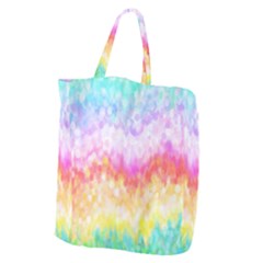 Rainbow Pontilism Background Giant Grocery Tote by Sapixe