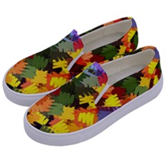 Mural Murals Graffiti Texture Kids  Canvas Slip Ons by Sapixe