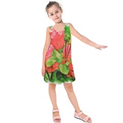 Figure Watercolor Art Nature Kids  Sleeveless Dress by Sapixe