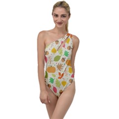 Thanksgiving Pattern To One Side Swimsuit by Valentinaart