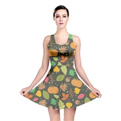 Thanksgiving Pattern Reversible Skater Dress by Valentinaart