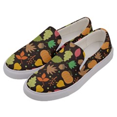 Thanksgiving Pattern Men s Canvas Slip Ons by Valentinaart