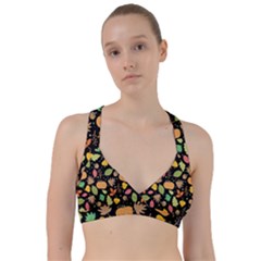 Thanksgiving Pattern Sweetheart Sports Bra by Valentinaart