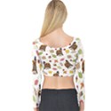 Thanksgiving Turkey pattern Long Sleeve Crop Top View2