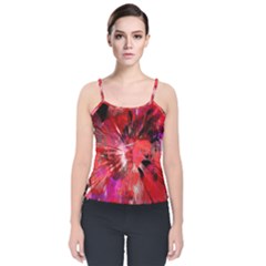 Color Abstract Background Textures Velvet Spaghetti Strap Top by Sapixe