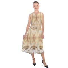 Wells Cathedral Wells Cathedral Midi Tie-back Chiffon Dress by Sapixe