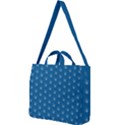 Quebec French Royal Fleur De Lys Elegant Pattern Blue Blue Quebec Fleur De Lys Pattern Blue Square Shoulder Tote Bag View1