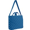 Quebec French Royal Fleur De Lys Elegant Pattern Blue Blue Quebec Fleur De Lys Pattern Blue Square Shoulder Tote Bag View2