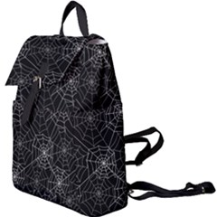 Pattern Spiderweb Halloween Gothic On Black Background Buckle Everyday Backpack by genx