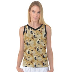 Doge Meme Doggo Kekistan Funny Pattern Women s Basketball Tank Top by snek